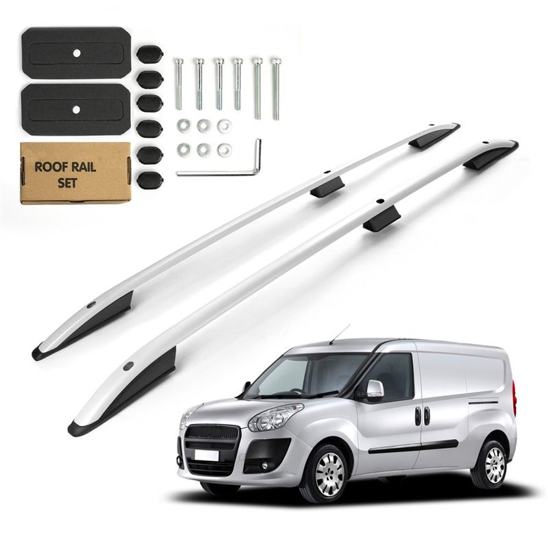 Roof Rails for Opel Combo D X12 263 SHORT 2012-2018 Silver