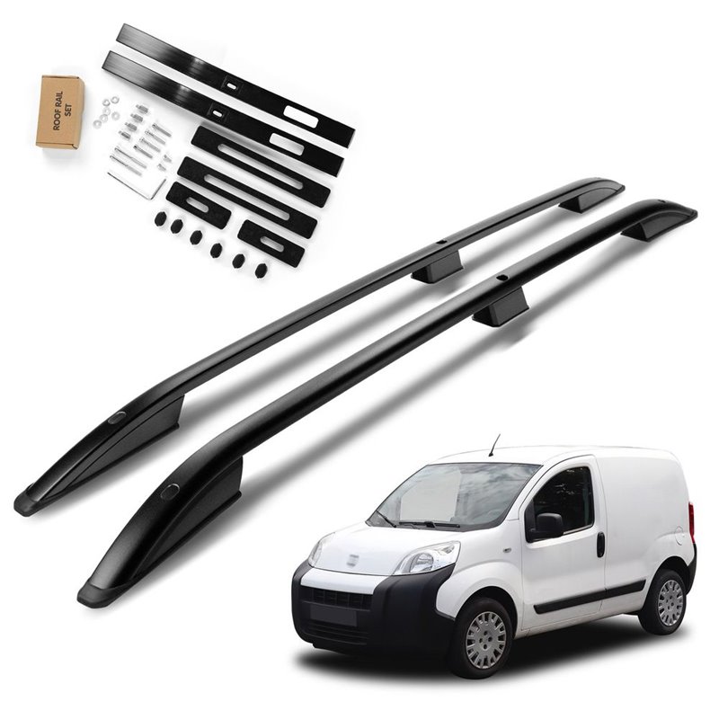 Roof Rails for Peugeot Bipper (A | 225L) 2007-2015 Black