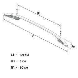 Roof Rails for Mitsubishi L200 V KJ 2015-2022 Black