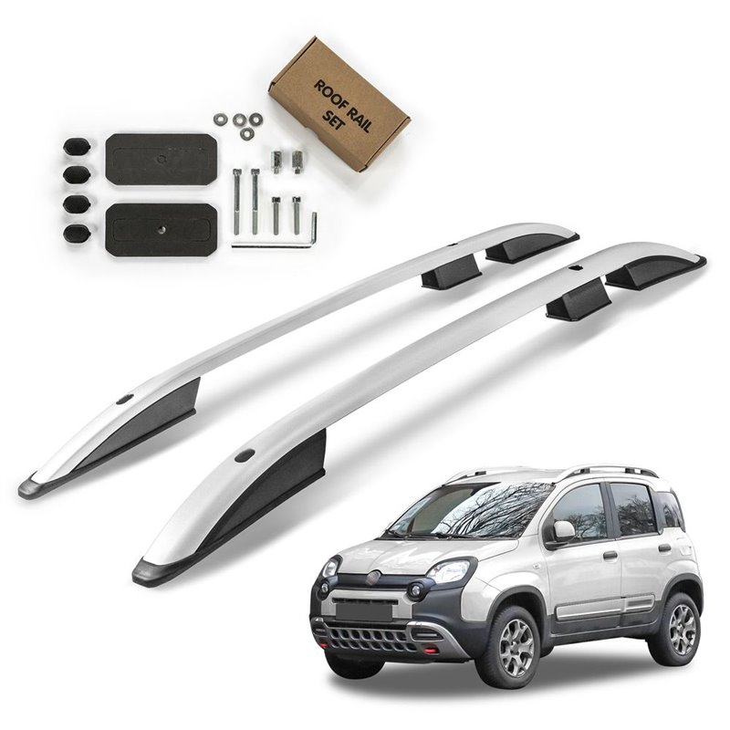 Roof Rails Fiat Panda Cross III 312/319 Mk4 5D 2014- Silver