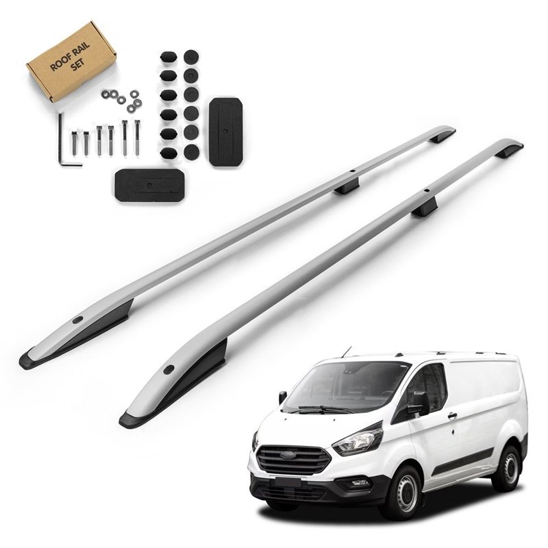 Relingi dachowe Ford Transit Custom SHORT 2012-2023 srebrne