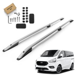 Relingi dachowe Ford Tourneo Custom SHORT 2012-2023 srebrne