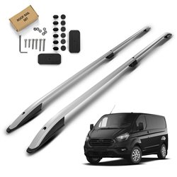 Roof Rails for Ford Transit Custom I LONG 2012-2023 Silver