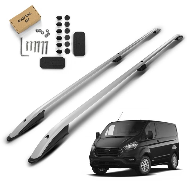 Roof Rails for Ford Transit Custom I LONG 2012-2023 Silver