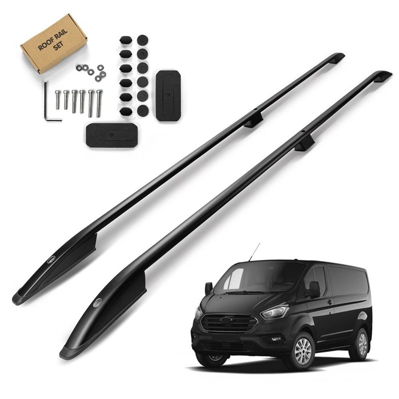 Roof Rails for Ford Transit Custom I LONG 2012-2023 Black