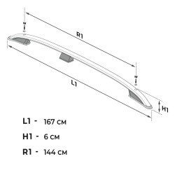 Roof Rails for Renault Kangoo II X61 SHORT 2008-2022 Black