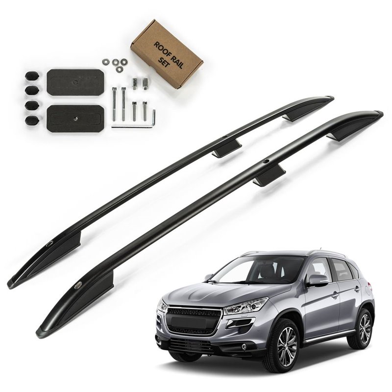 Roof Rails for Peugeot 4008 (B | GA0) 2012-2015 Black