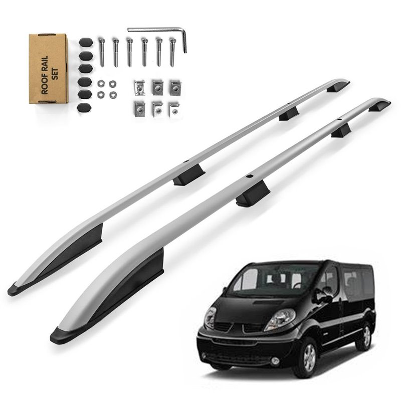 Roof Rails for Renault Trafic II X83 SHORT 2001-2014 Silver