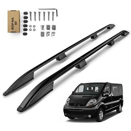 Roof Rails for Renault Trafic II X83 SHORT 2001-2014 Black