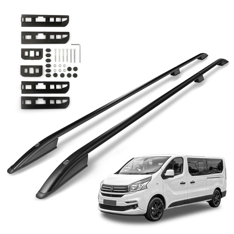 Roof Rails for Fiat Talento II 296 X82 SHORT 2016-2021 Black