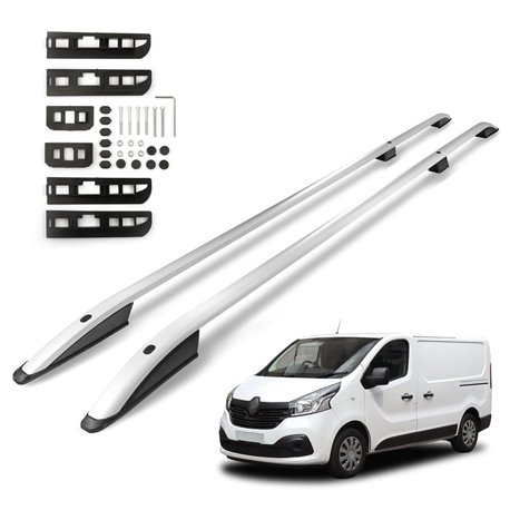 Roof Rails for Renault Trafic III X82 FG SHORT 2014- Silver