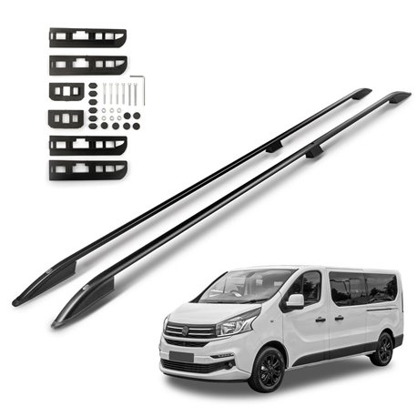 Roof Rails for Fiat Talento II 296 X82 LONG 2016-2021 Black