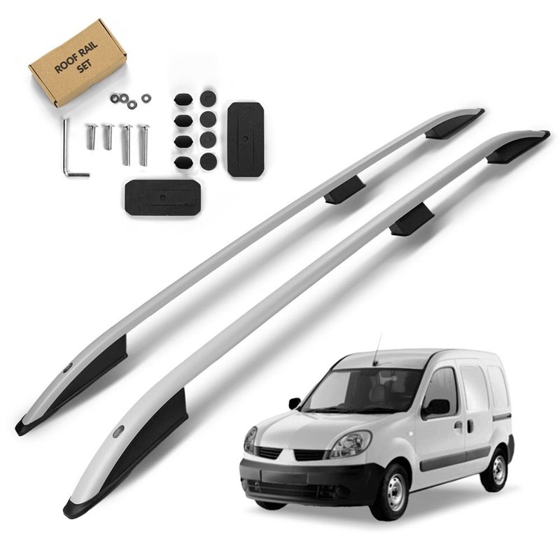 Roof Rails for Renault Kangoo I X76 SHORT 1998-2009 Silver