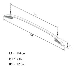 Roof Rails for Suzuki Jimny III (FJ) 1998-2018 Silver