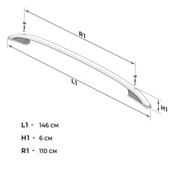 Roof Rails for Suzuki Jimny III (FJ) 1998-2018 Black