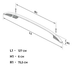 Relingi dachowe VW Amarok I (2H) 2010-2020 srebrne