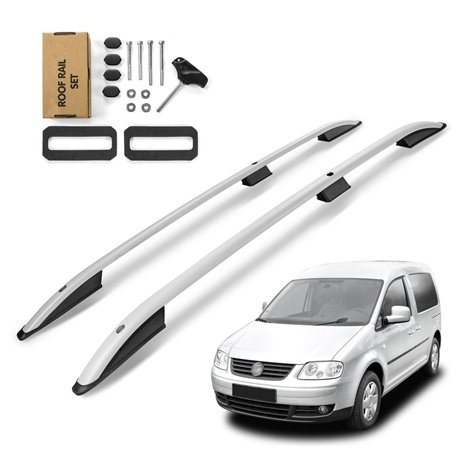 Roof Rails for Volkswagen VW Caddy 2K SHORT 2003-2010 Silver