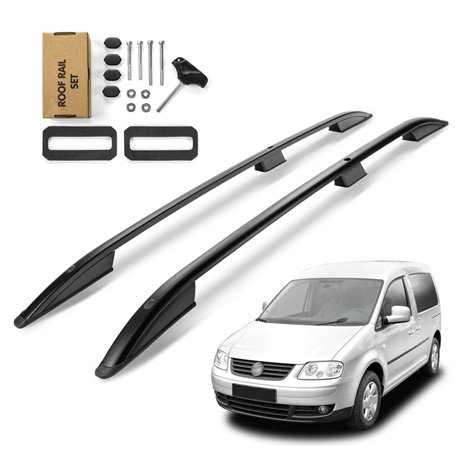 Roof Rails for Volkswagen VW Caddy 2K SHORT 2003-2010 Black