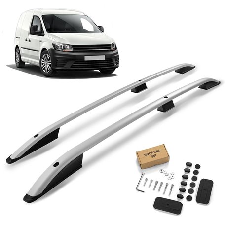 Relingi dachowe VW Caddy 2K SHORT FL 2010-2015 srebrne