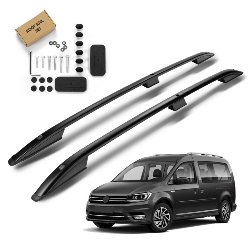 Roof Rails for Volkswagen VW Caddy SA SHORT 2015-2020 Black