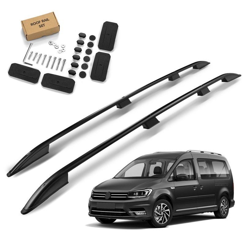 Roof Rails for Volkswagen VW Caddy SA Maxi 2015-2020 Black