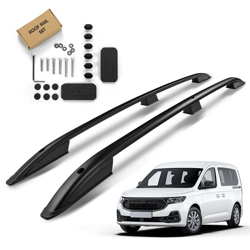 Roof Rails for Ford Tourneo Connect Mk3 SK SHORT 2022- Black