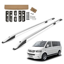 Roof Rails Volkswagen VW Multivan T5 SHORT 2003-2015 Silver