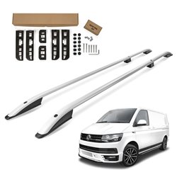 Relingi dachowe VW Transporter T6 SHORT 2015-2019 srebrne