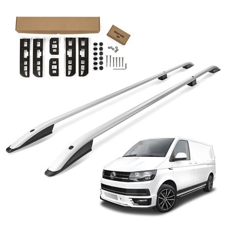 Relingi dachowe VW Transporter T6 SHORT 2015-2019 srebrne