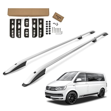 Relingi dachowe VW Caravelle T6 SHORT 2015-2019 srebrne