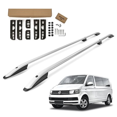 Roof Rails Volkswagen VW Multivan T6 SHORT 2015-2019 Silver