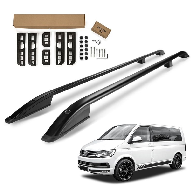 Roof Rails Volkswagen VW Multivan T6 SHORT 2015-2019 Black