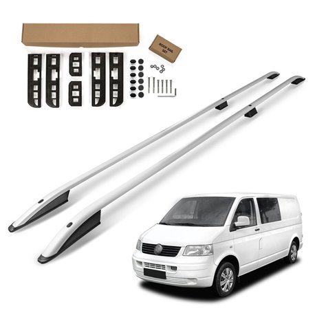 Relingi dachowe VW Transporter T5 LONG 2003-2015 srebrne