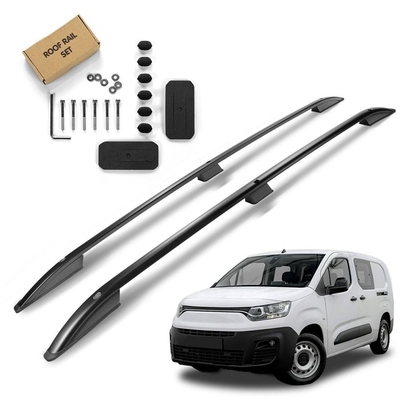 Roof Rails for Fiat Doblo III 510/511 K9 SHORT 2022- Black