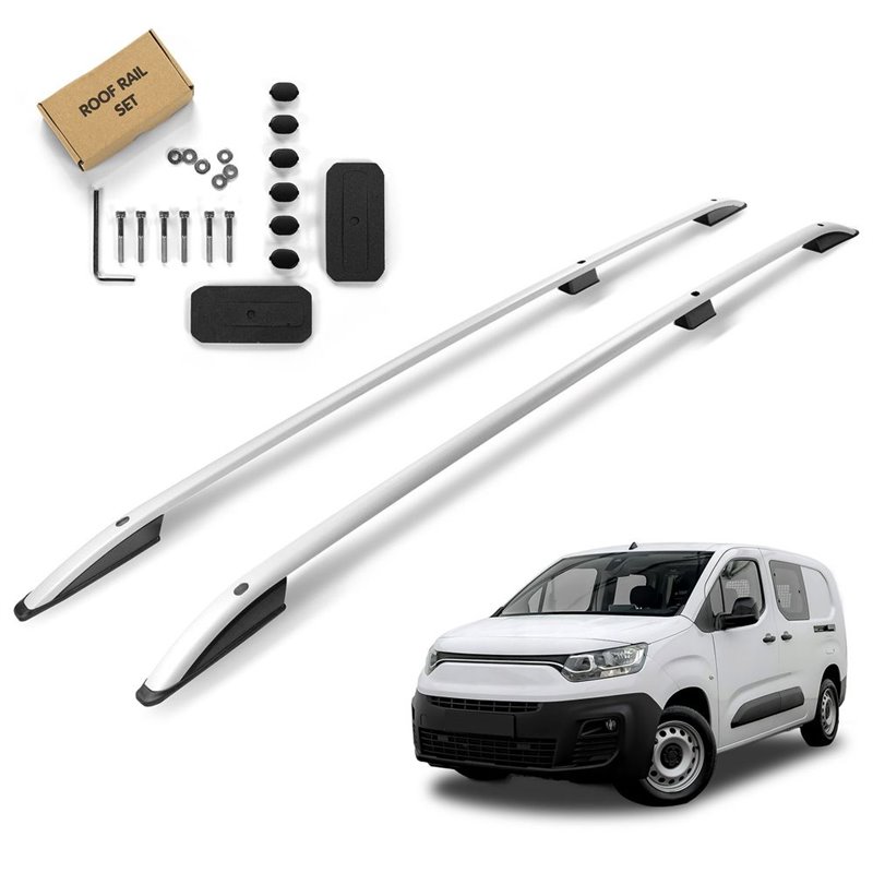 Roof Rails for Fiat Doblo III 510/511 K9 Maxi 2022- Silver