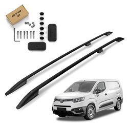 Roof Rails for Toyota Proace City K9 LONG L2 2020- Black