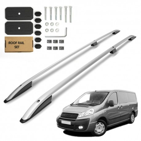 Roof Rails for Peugeot Expert II VF7 Long 2007-2016 Silver