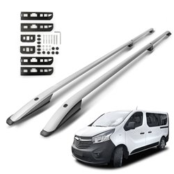 Roof Rails for Opel Vivaro B X82 Long LWB 2014-2019 Silver