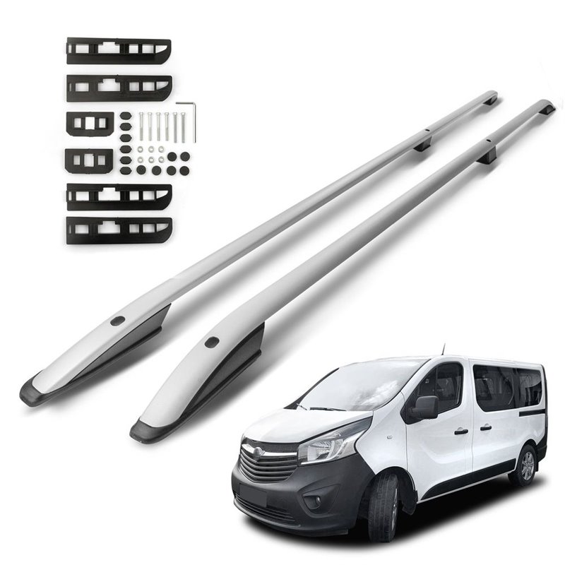 Roof Rails for Opel Vivaro B X82 Long LWB 2014-2019 Silver