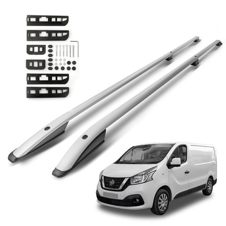 Roof Rails for Nissan NV300 X82 LONG L2 LWB 2016-2021 Silver