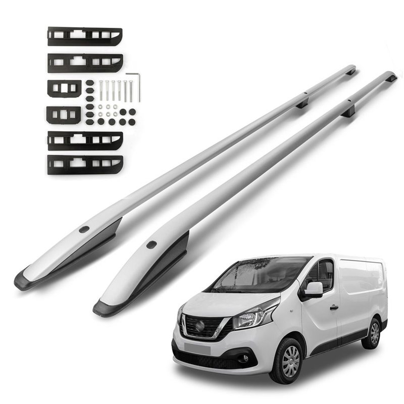 Relingi dachowe Nissan NV300 X82 LONG LWB 2016-2021 srebrne