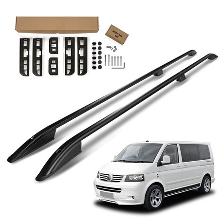 Roof Rails Volkswagen VW Multivan T5 LONG 2003-2015 Black