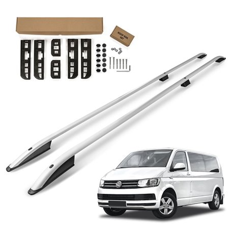 Relingi dachowe VW Caravelle T6 LONG 2015-2019 srebrne