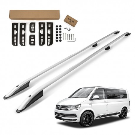 Roof Rails Volkswagen VW Multivan T6 LONG 2015-2019 Silver