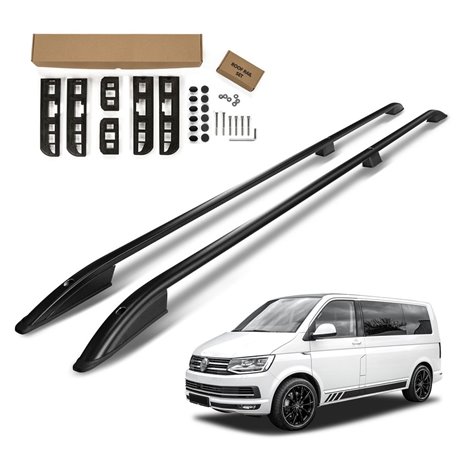 Roof Rails Volkswagen VW Multivan T6 LONG 2015-2019 Black