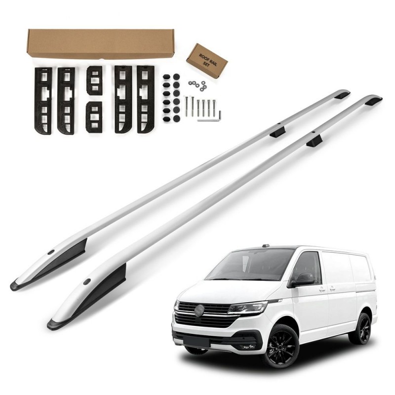 Relingi dachowe VW Transporter T6.1 LONG 2019-2023 srebrne