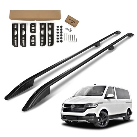 Roof Rails Volkswagen VW Caravelle T6.1 LONG 2019-2023 Black