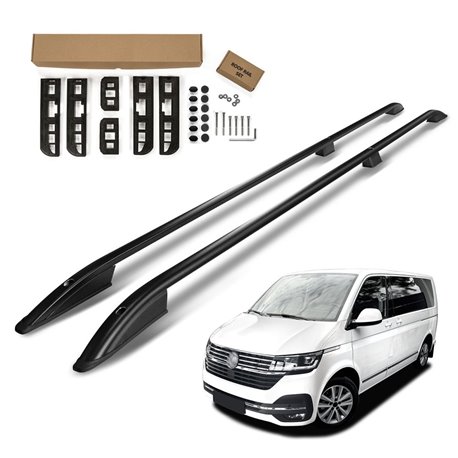 Roof Rails Volkswagen VW Multivan T6.1 LONG 2019-2022 Black