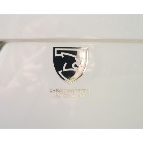 Chromemaster Automotive 2025 Sticker – Silver 45x50 mm