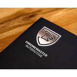 Chromemaster Automotive 2025 Sticker – Silver 45x50 mm